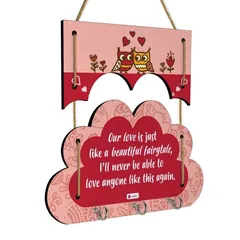 Cloud Shape Design Wall Hanging With Key Holder Valentine Special Gifts For Him