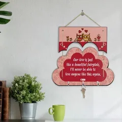 Cloud Shape Design Wall Hanging With Key Holder Valentine Special Gifts For Him