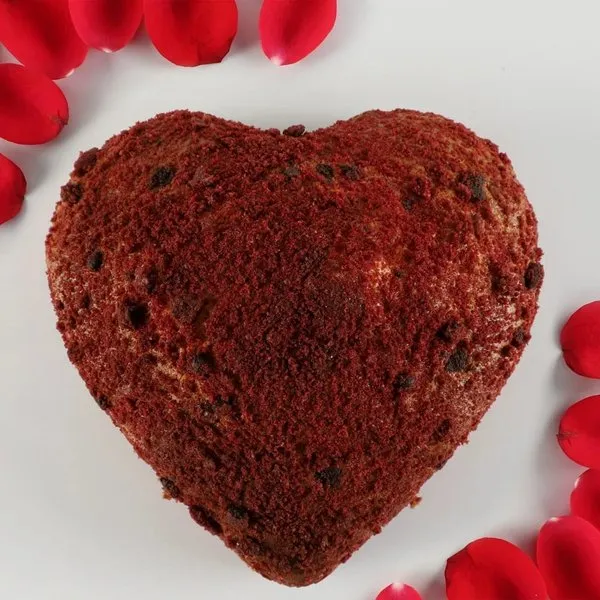 Red Velvet Heart Shaped  Alcoholic Dry Cake