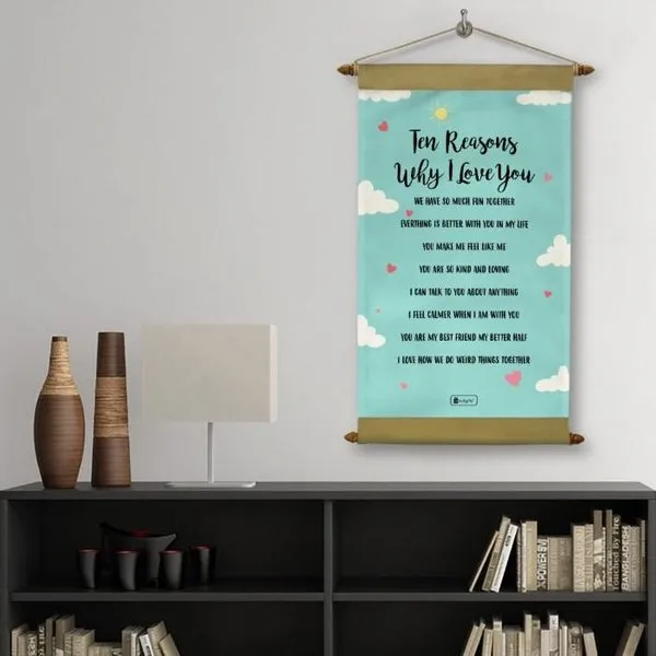 Ten Reason To Love Scroll Card For Valentine Gifts/Girlfriend