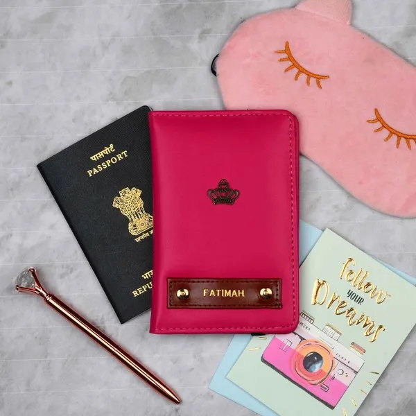 Pink Color Passport Wallet