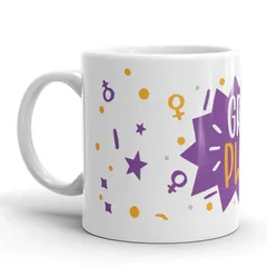Quirky Girl Power Printed Coffee Mug