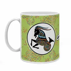 Capricorn Zodiac Green Coffee Mug