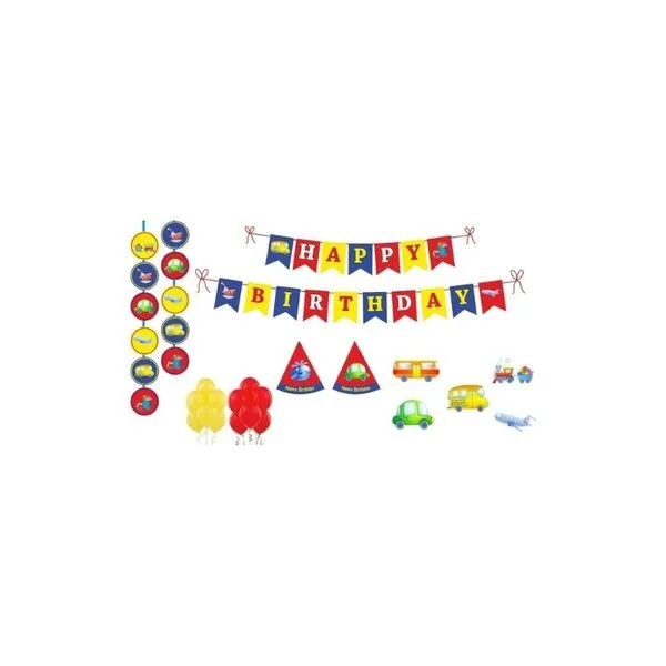 Vehicle Theme Party Decorations Kit