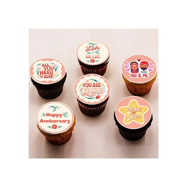 Floral Love Anniversary Designer Cupcakes