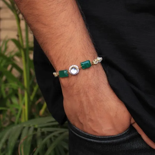 Green Stone Rakhi