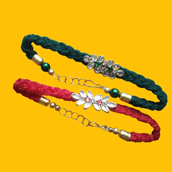 Kundan Stones bracelet Rakhi