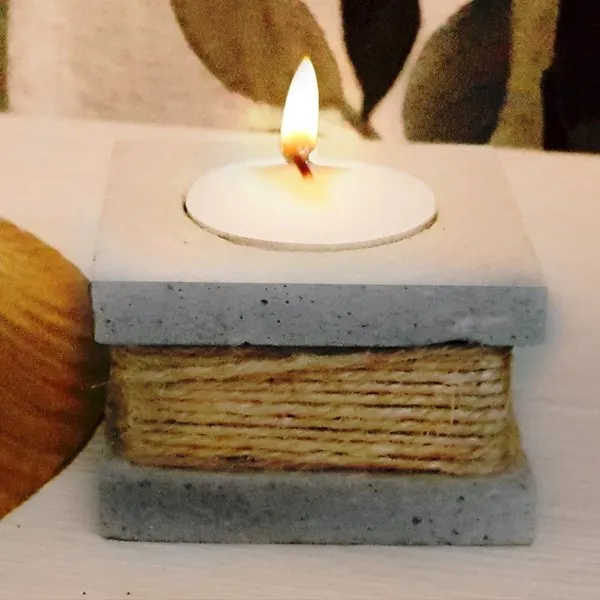 Luminator Concrete Candle Holder Set of 3