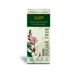 Stevia Chocolate with Roasted Almonds + 70% Belgian Cocoa Dark Chocolate with stevia- Combo