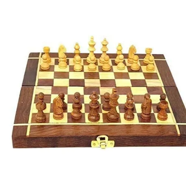 Folding wooden Chess Board
