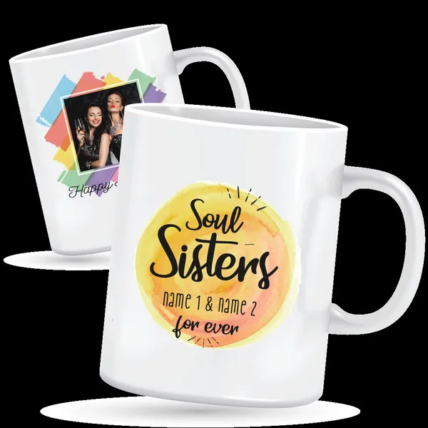 Soul sisters customisable happy birthday cup