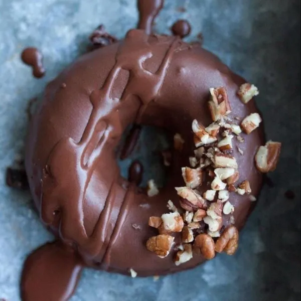 Dark Chocolate Coated Almond Donuts