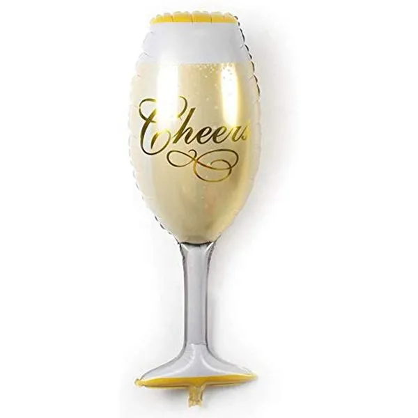 Cheers Glass Foil Balloon for Party Decoration