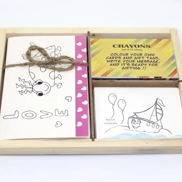 DIY Kids Greetings Cards And Tags Box