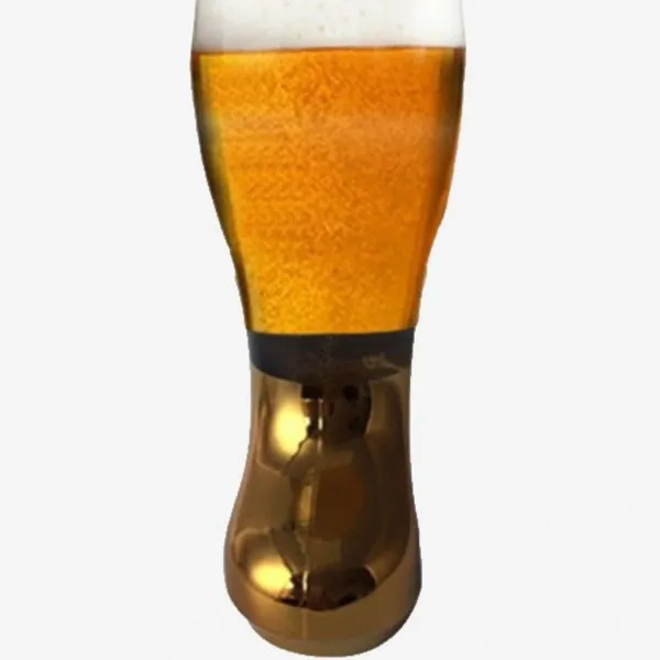 Designer Beer Boot Mug Golden Electroplated