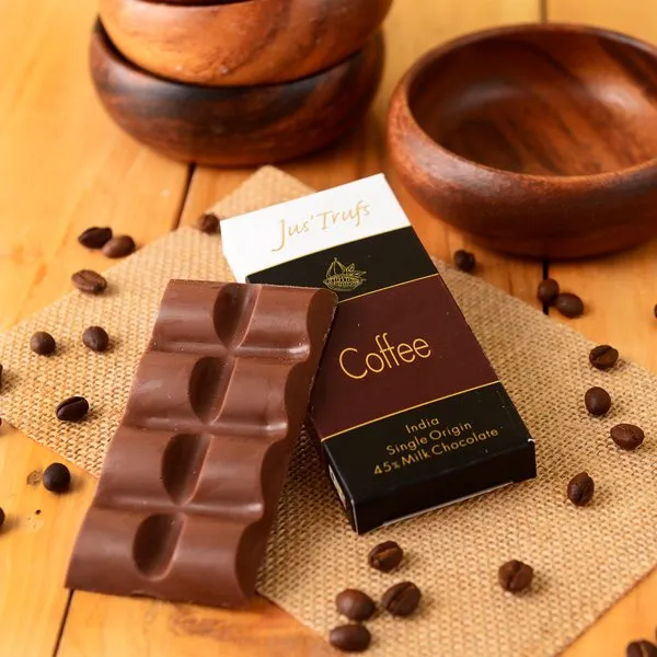 Artisanal Coffee Milk Chocolate Bar, Set Of 2