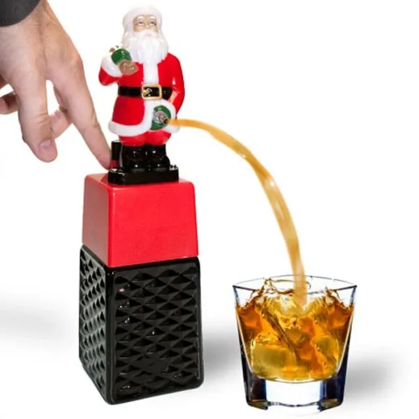 Santa Claus Liquor Dispenser Square Black Jar