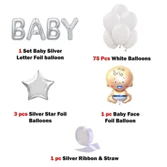 Premium White Baby Shower Decoration Items for Welcoming Baby
