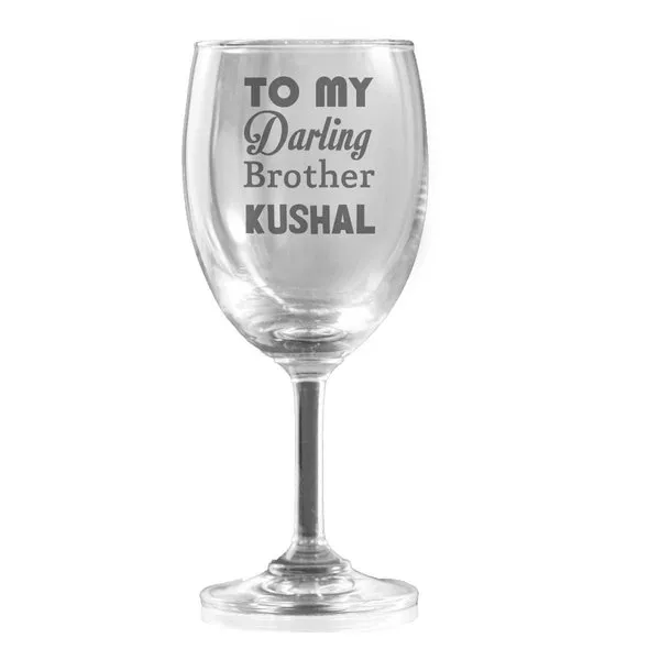 Wine Glasses Brother themed