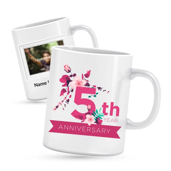 5th Anniversary Special Photo Mug