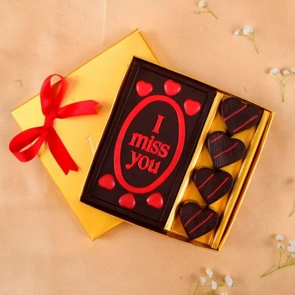 Romantic I Miss You Valentine Chocolate