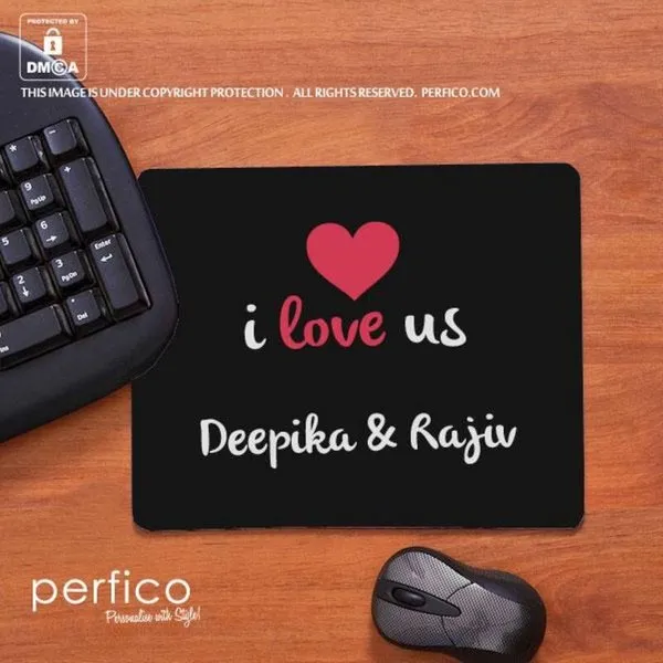 I Love Us Personalised Mouse Pad for Husband