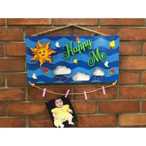 Happy Me Clip Photo Frame and Name Plate