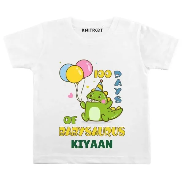 100 Days Of Babysauras Kids Wear T-Shirt