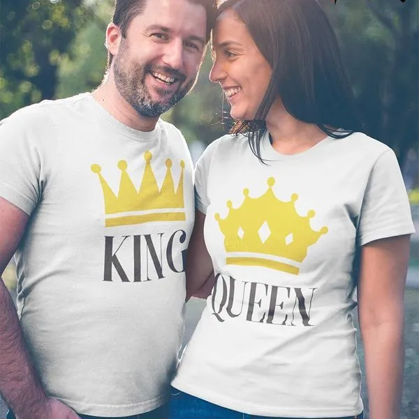 King, Queen! – Couple T-Shirts