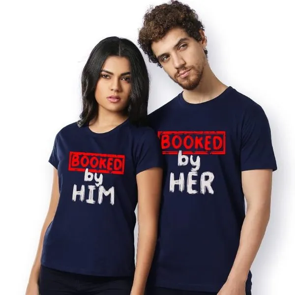 Booked By Him/Her Couple T-Shirts