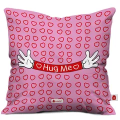 Hug Me Quote Printed Cushion with Cover