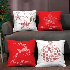Merry Christmas Soft Poly Satin Cushion Cover