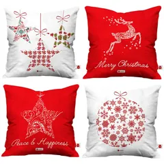 Merry Christmas Soft Poly Satin Cushion Cover