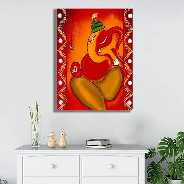 Divine Lord Ganesh Canvas Painting