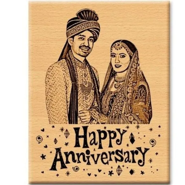 First or 2Nd Marriage Anniversary Gift Personalized Photo Plaque