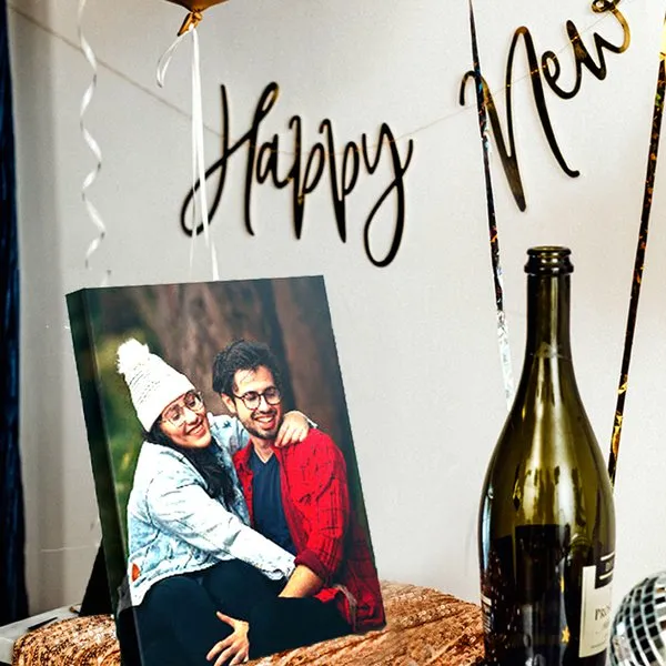 Happy New Year Table Photo Frame