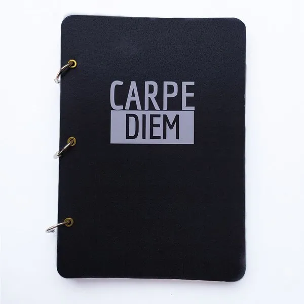 Carpe Diem - A5 Size - Black Journal Sketchbook