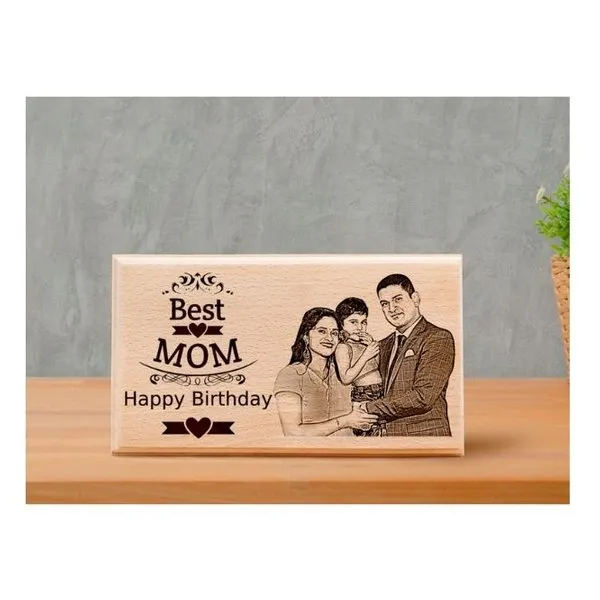 Best Surprise Personalized Gifts for Mommy’s Birthday – Wooden Engraved Photo