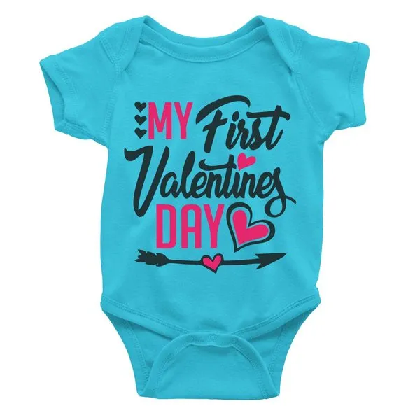 My First valentine's Day Rompers