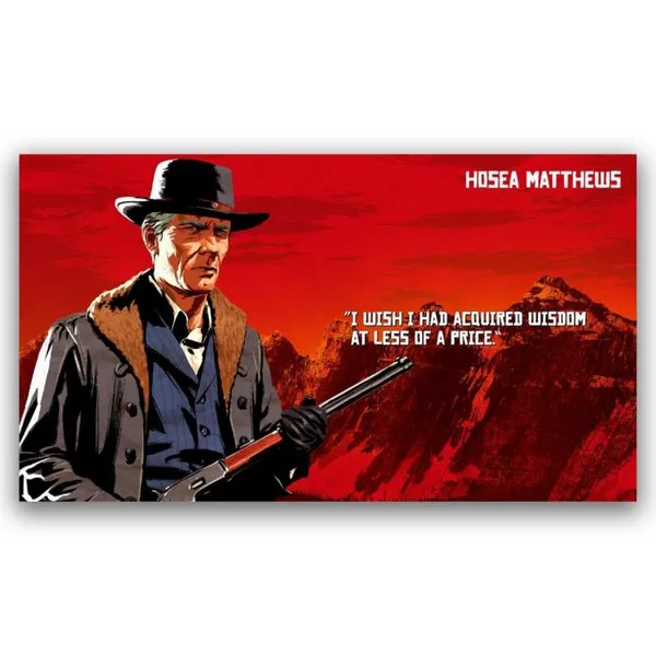Red Dead Redemption – Hosea Matthews Dialogue Wall Poster by Nusta Box | Gift posters-cutouts Online | Buy Now