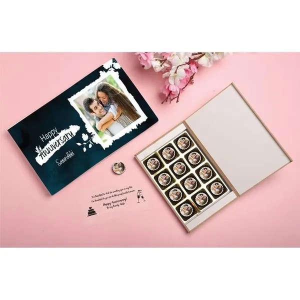 Romantic Anniversary Gift Photo Printed Chocolate Box