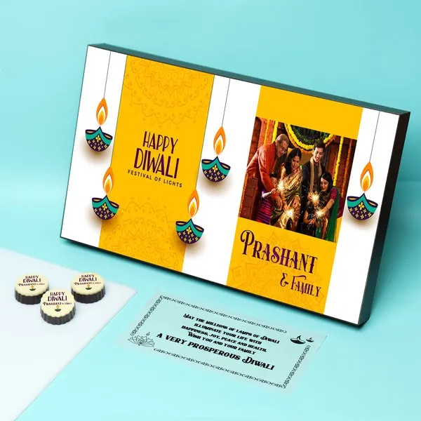 Blessed Occasion - Elegant Printed Diwali Chocolate Gift Box