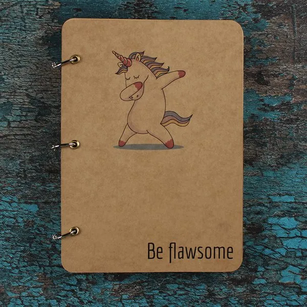 Be Flawsome - A5 Size - Brown Journal Notebook