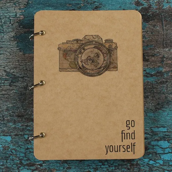 Go Find Yourself  - A5 Size - Brown Journal Notebook