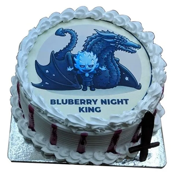 Eggless Bluberry Night King Cake