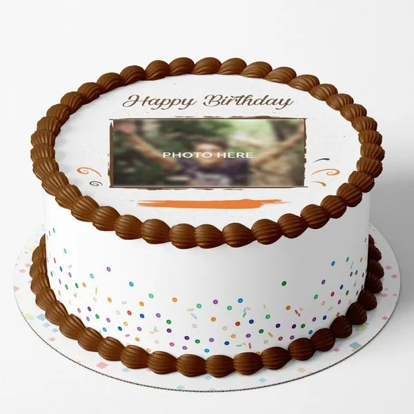 Splashing Birthday Photo Cake