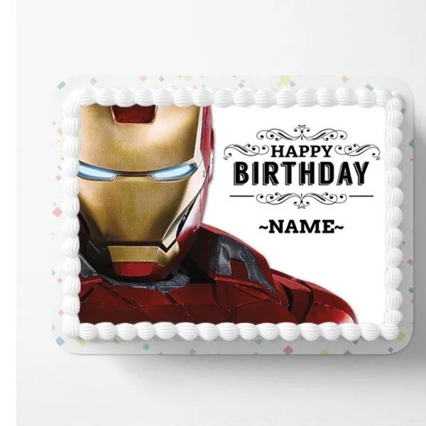 Iron Man - Edible Birthday Cake OR Cupcake Topper – Edible Prints On Cake  (EPoC)