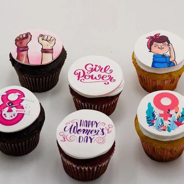 Girl Power Women's Day Designer Cupcake