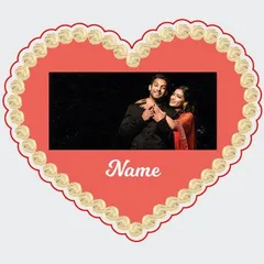 Eggless Heart Shaped Customize Your Own Photo With Text Cake