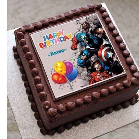Avengers birthday cake, Food & Drinks, Homemade Bakes on Carousell